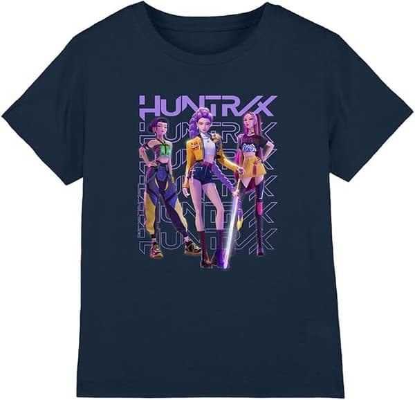 K-Pop Demon Hunters T-skjorte marineblå navy blue 130cm