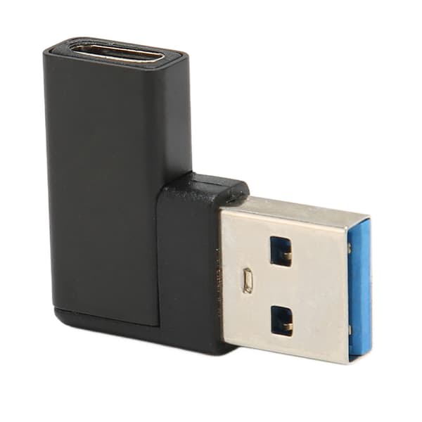 90 Graders USB 3.0 A til USB C Adapter Plug and Play for Laptop Telefon PC