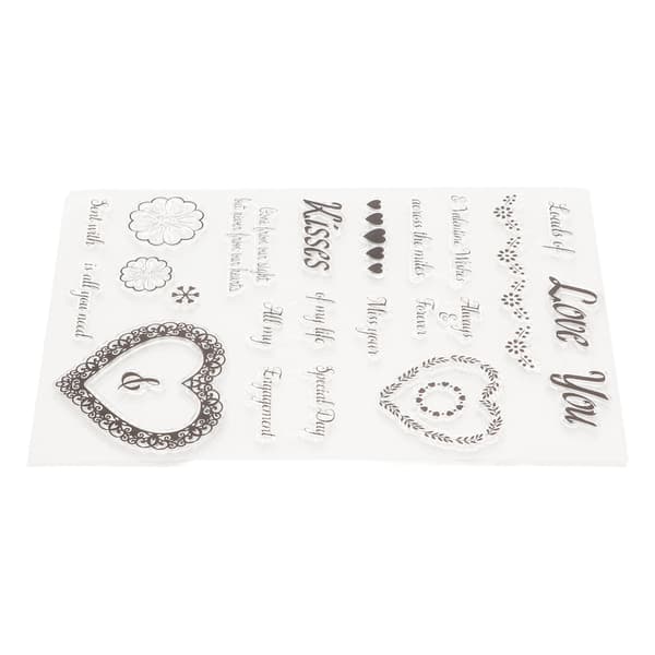 Klare stempler med form DIY resirkulerbare kortlagingstempler for scrapbooking