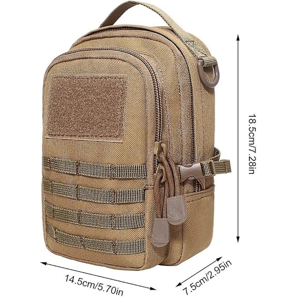 Molle Multi-function Tactical Tool Bag - Military Edc Bag - Tactical Molle Pouch för camping, vandring, cykling