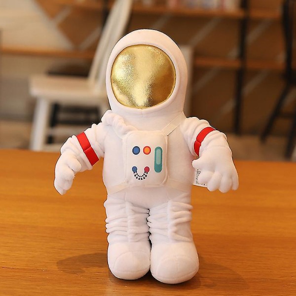 Astronautdocka Plyschleksak Rymdskeppsdocka Barndagspresent för födelsedagspresent Robotdocka A White backpack