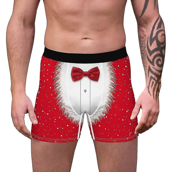 Christmas Men Novelty Boxers Underkläder Kalsonger D 2XL