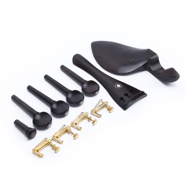 Ebony 4 Violin Peg Pull Board Chinrest Finjustering Musikinstrument Tilbehør