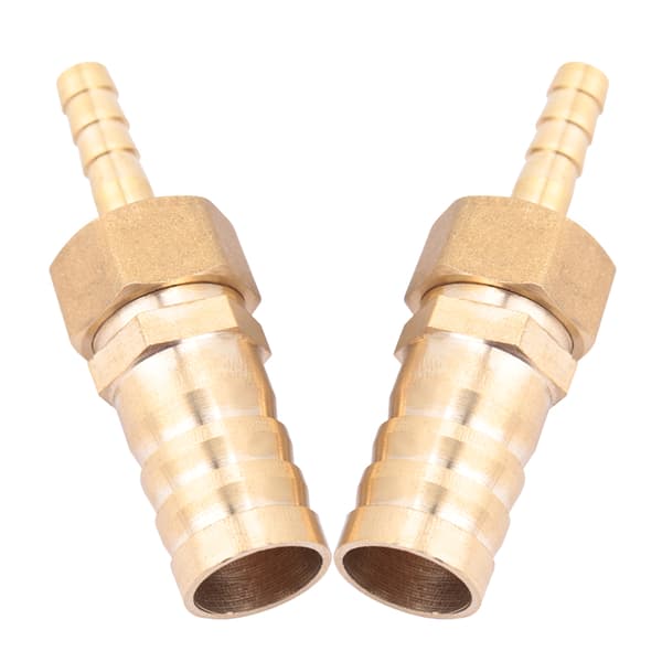 Messing Slange Studs Hale Reducer Stik 6mm til 16mm 2 stk