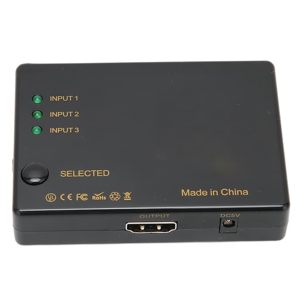 HDMI-bryter 3 inn 1 ut 4Kx2K med fjernkontroll