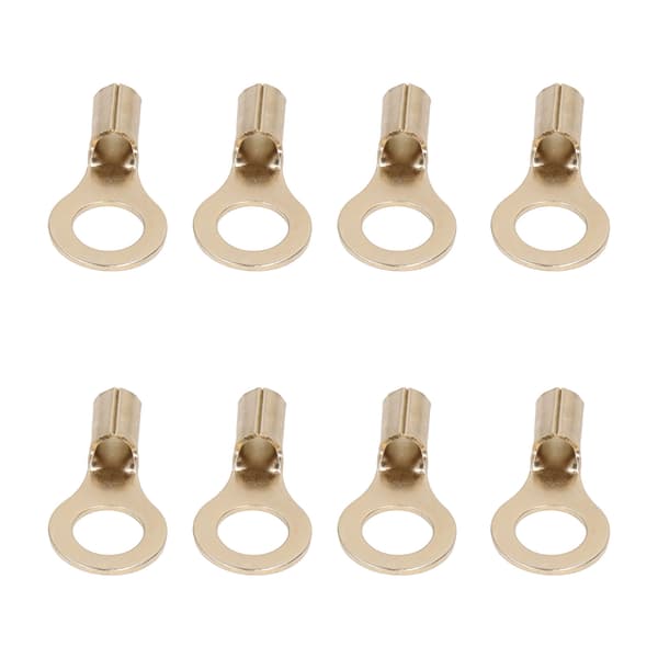 6GA Koppartrådsöglor 12mm Innerdiameter Ringterminalkontakter för Distributionsbox Fordon