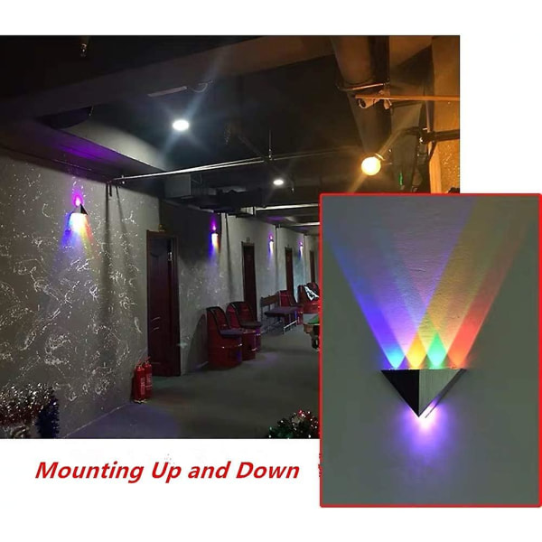 Led vegglampe 5w innendørs trekantlampe