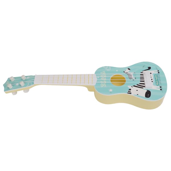 Blå ukulele gitarrleksak för barn i plast med 4 strängar musikinstrument