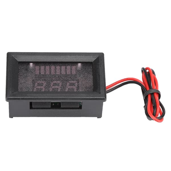 Digital DC-spänningsmätare 12V till 60V Litiumbatteri Voltmeter Blå Display