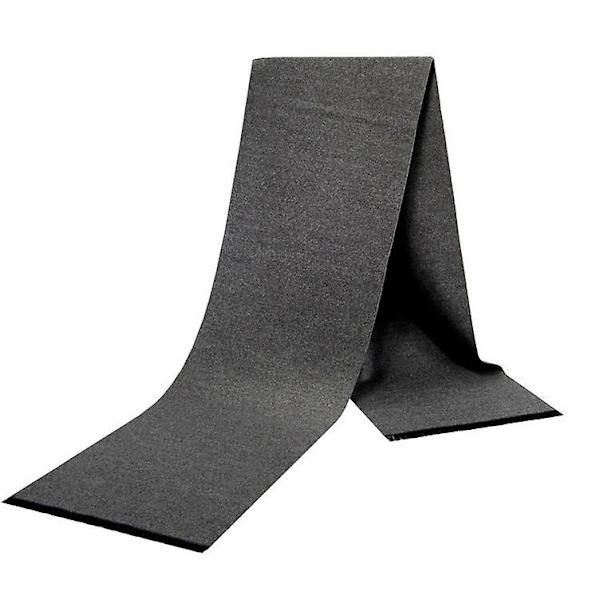 Enfärgad scarf för män Varm vinter tjock scarf Dark gray