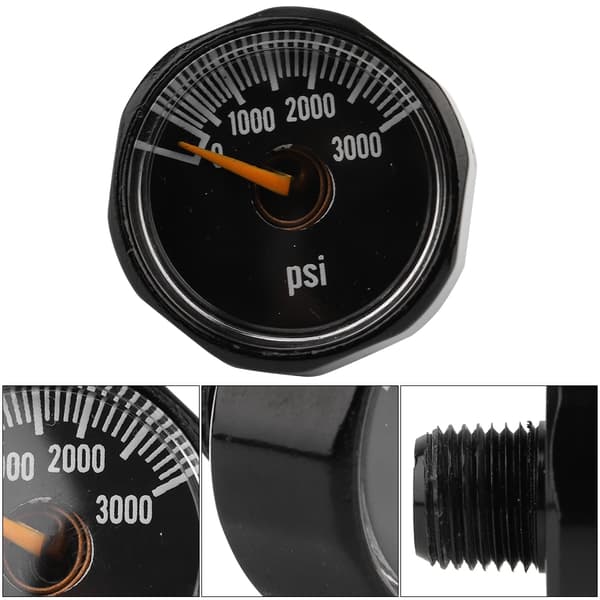 1 8 NPT Precisionsventil Mini Tryckmätare Koldioxid Mikro Manometer 3000 PSI