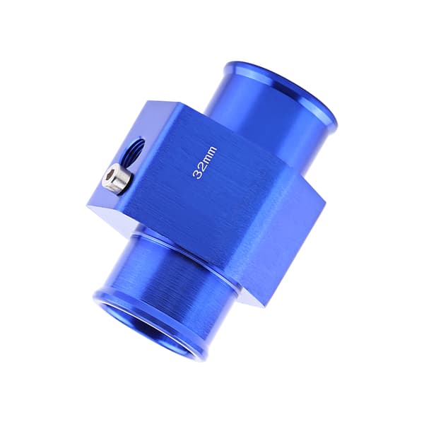 Universal Metall Bil Vattentemperatursensor Adapter Slangrör 32mm Blå