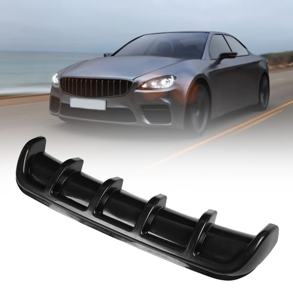 Svart Universal Bil Bakre Støtfanger Hai Finne Spoiler Diffuser