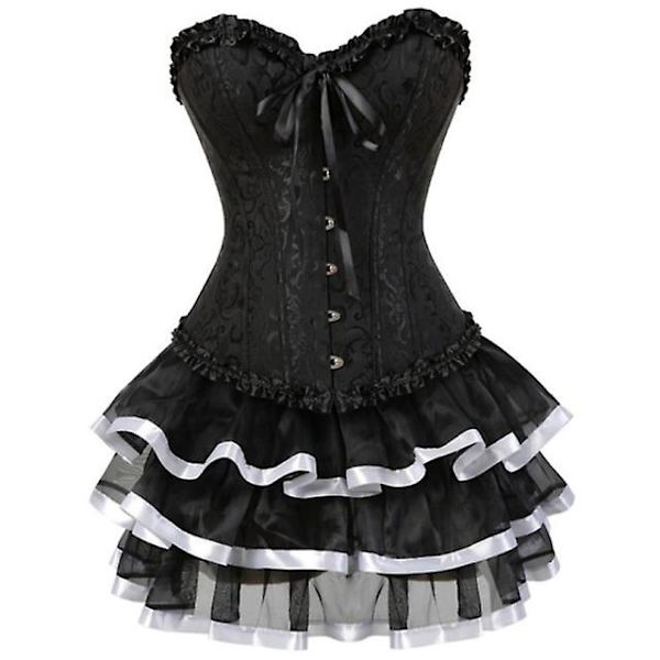 Sexy Corsets Mekot Naisten Puku white 7XL