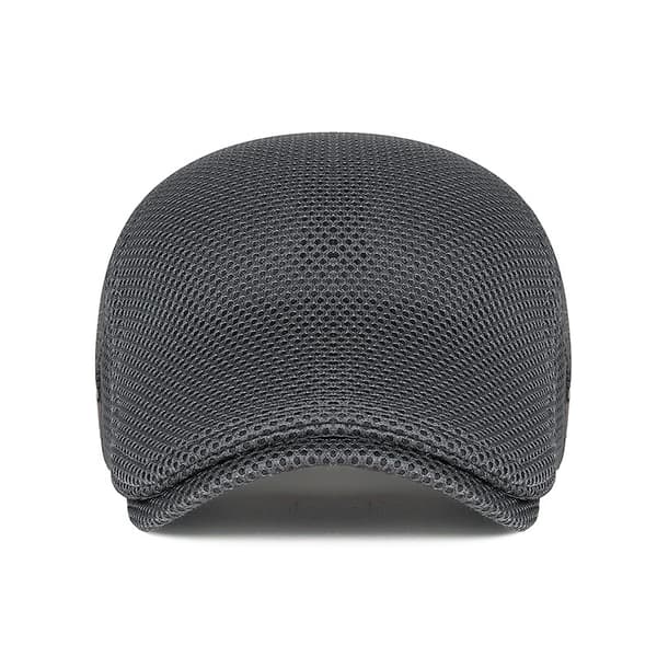 Åndbar Mesh Baret til Mænd - Sommer Solbeskyttelse Duckbill Hat Lysegrå LightGrey