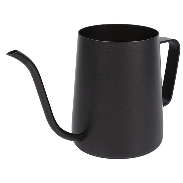 Sort rustfrit stål Gooseneck Hæld Over Kaffekedel 350 ml