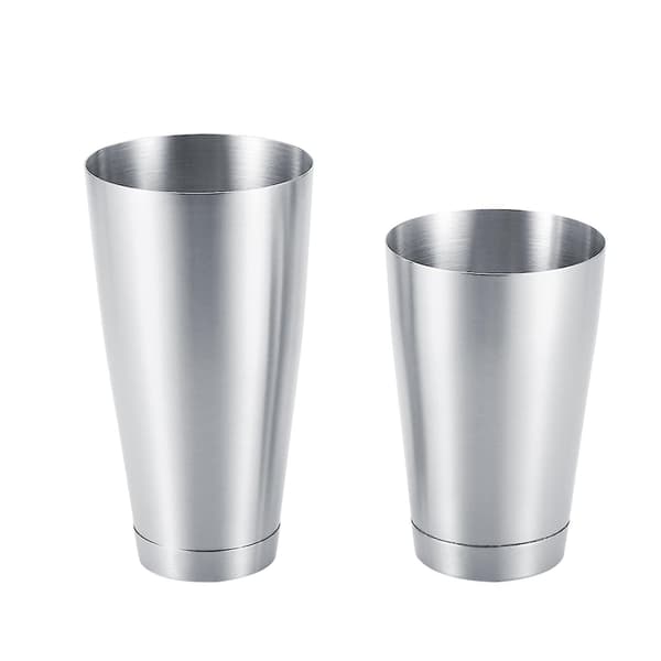 Cocktailshaker i rostfritt stål, robust, hållbar, bar, hem, köksredskap (silver)