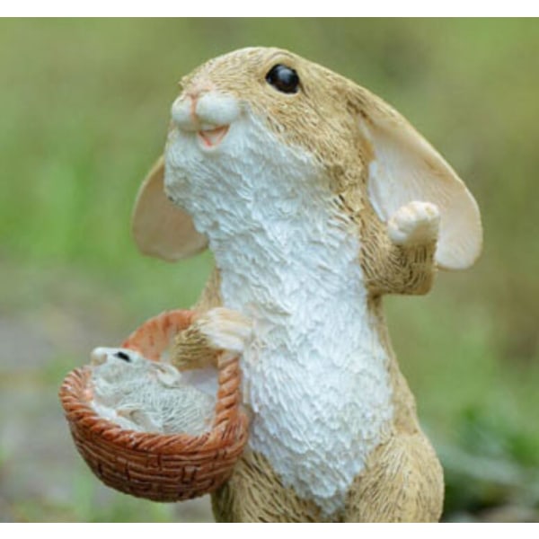 Luovia söpöjä eläinhartsikoristeita kanikoristeita (kani korilla)