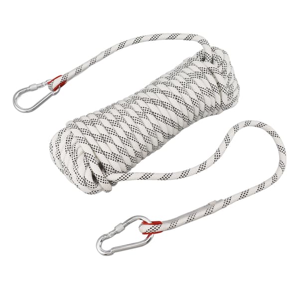 Staattinen kalliokiipeilyköysi 10mm 20m Polyesteri Nylon Kestävä 2 koukulla