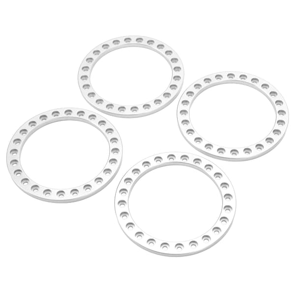 4 stk. Ydre Beadlock-ring af aluminiumslegering til 1,9 tommer VP-hjulfælg, sølv