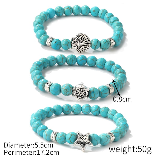 Armband Stenblå Modesmycken B2469 S2208-8