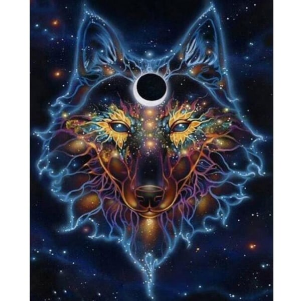 Wolf Totem diamantmaleri (20x25cm)