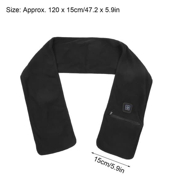 Oppvarmet USB-skjerf for nakke, vintervarme