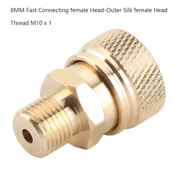 8 mm Quick Connect Kobber Hun Adapter til 40MPA Pumpe Tilbehør
