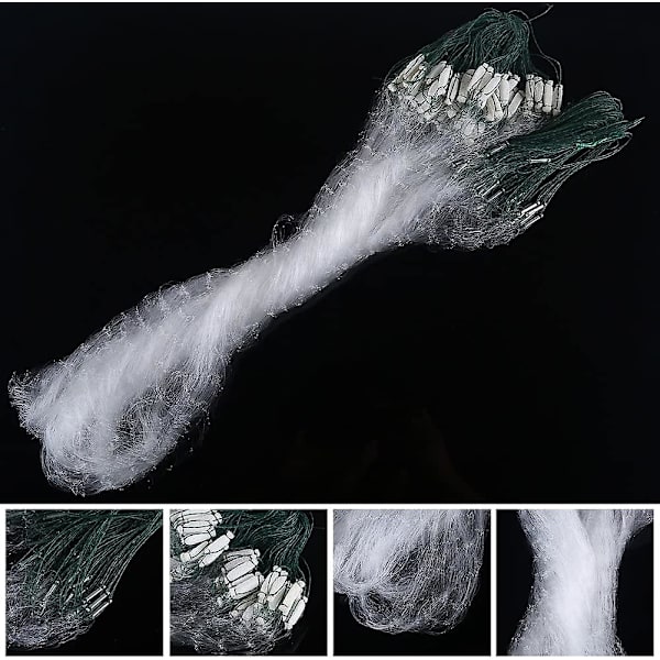 Fisknät, 3 fingrar mesh nylon fiskenät, 1m X 20m för betesfälla fisk