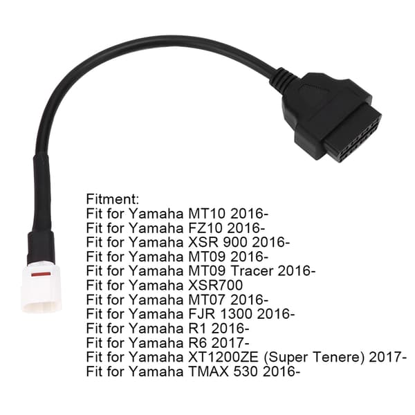 4-benet OBD2 Fejlkodelæser Motorcykel Diagnostisk Scannerkabel til Yamaha