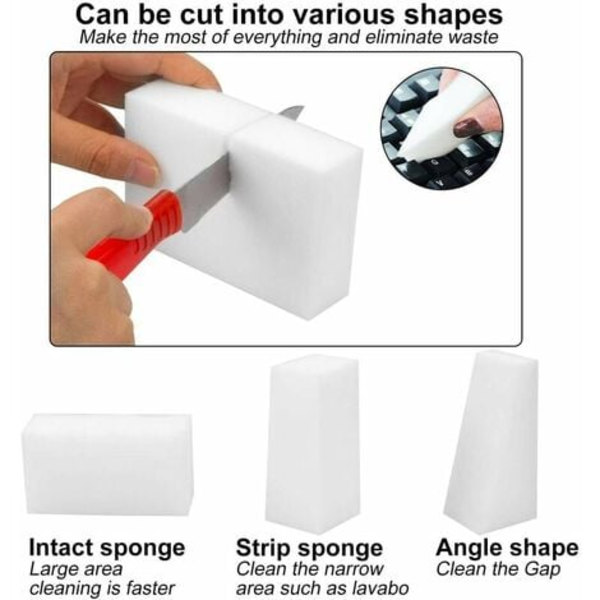 Magic Cleaning Sponge, 50 Pack Magic Eraser Melamiinivaahto puhdistustyyny - Eraser sieni kaikille pinnoille - Kylpyhuone, keittiö