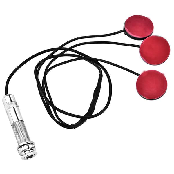 Självhäftande Piezo Transducer Mikrofon Pickup med Endpin Jack för Gitarr Ukulele Violin