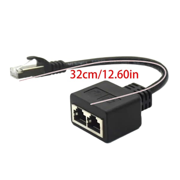 RJ45 Ethernet Kabel Splitter Netværksadapter Kabel Ethernet Splitter 1 til 2 Kabel til LAN Ethernet Stik Ledning Multicolor