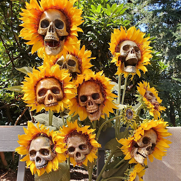 Halloween Ornament Solsikke Skull Ornament (2 stykker)