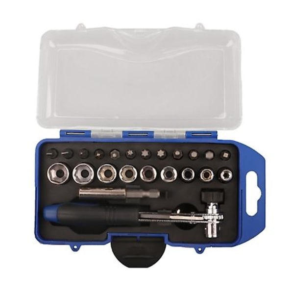 23 stk/sett Socket Bit Quick Wrench Ratchet Skrutrekker (7005)