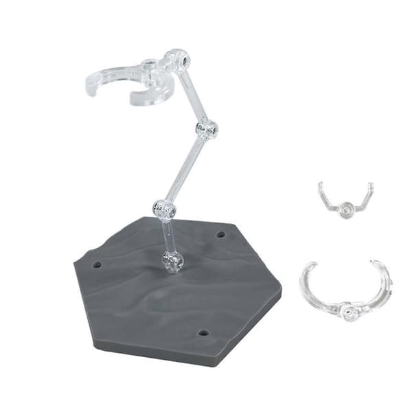 Plastdockmodell Stödställ Actionfigur Displayhållare Actionfigur Baser Actionfigur Ställ Leksakstillbehör Grå