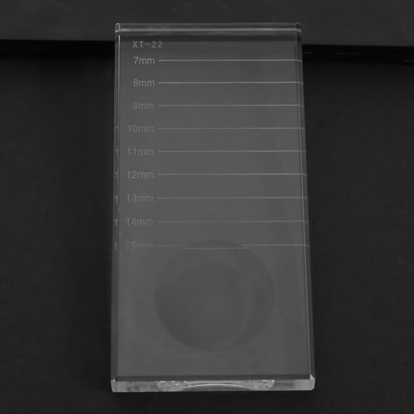 Rektangulær glass øyenvippe limseparatorholder forlengelsespall