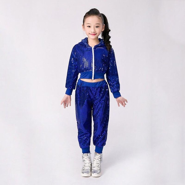 2 stk moderne pige jazz dansetøj Hip Hop kostumer til børn 150cm