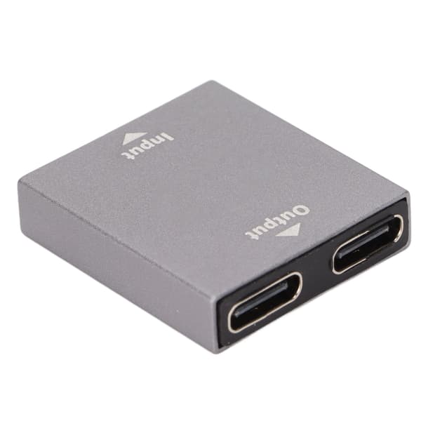 USB C Hub 2 i 1 Dobbeltport PD Hurtigopladeradapter til telefon, bærbar computer, tablet