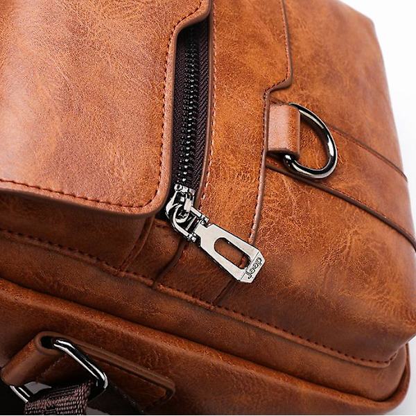 retro ruskea miesten laukku black