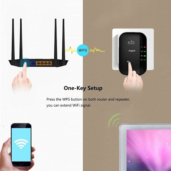 Svart europeisk signalförstärkare förbättra trådlös wifi-signalnätverksrepeater