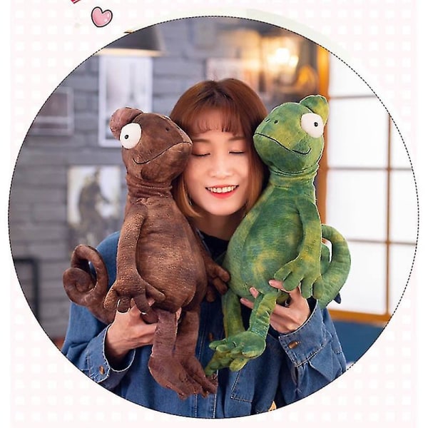35 cm Simulert Kameleon Lizard Doll Myk plysj utstoppet leketøy Green 35 Cm