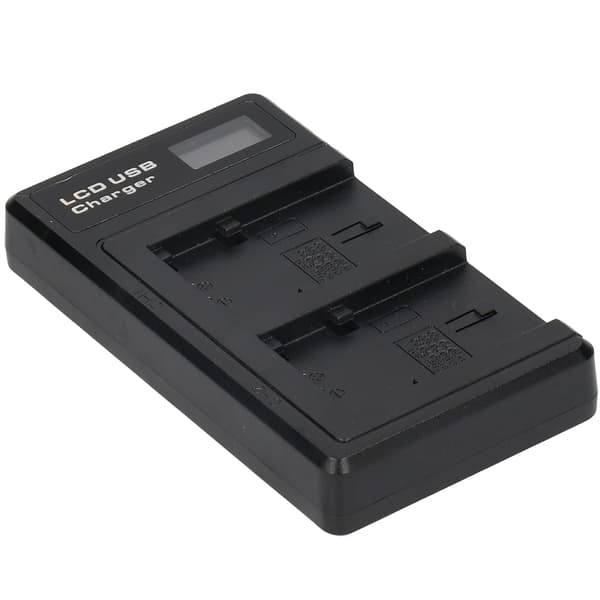LCD Display Plastik Kamera Batteri Dobbelt Oplader til NP FV100