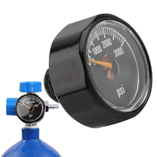 1 8 NPT Præcisionsventil Mini Trykmåler Kuldioxid Mikro Manometer 3000 PSI