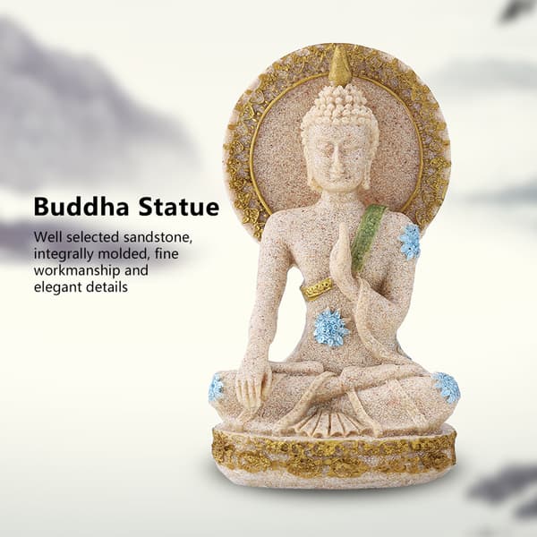 Sandsten Buddha-statue til hjem og hotel dekoration - perfekt gave