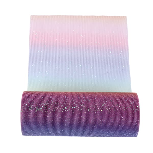 Regnbue Glitter Tyll Lang Fleksibel Bryllupsfest Glitrende Dekorasjon