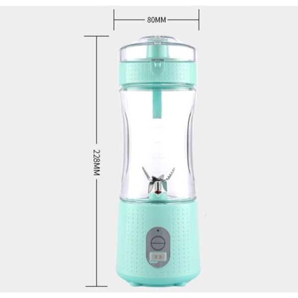 Bærbar blender - Mini Personal Blender - Juicer - Juice Cup, Smoothie Masher, 6 Blader, Oppladbar USB-port, Vannpr