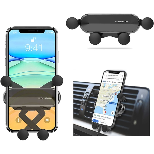 Universal Air Vent Biltelefonholderventilation Biltelefonholder til smartphone og gps-enheder (sort)