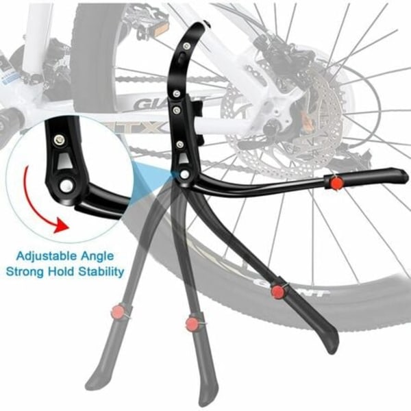 Cykelstativ 300 mm justerbar alu-cykelstativ med skridsikker gummifod sidestøtte Universal til Mountain Cy