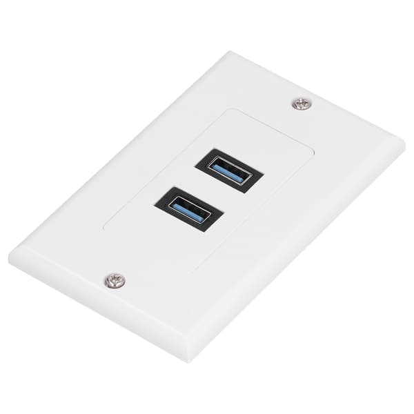 USB 3.0 Väggplatta 2 Portar Dataöverföring Laddning Kompositpanel